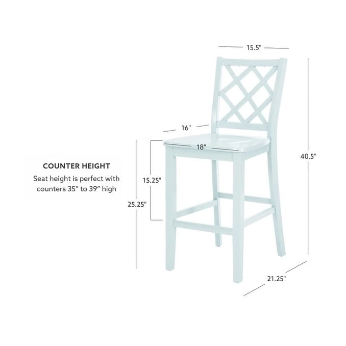 Tabouret de bar à manger en bois massif Catron à hauteur de comptoir