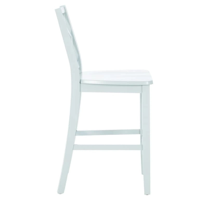 Tabouret de bar à manger en bois massif Catron à hauteur de comptoir