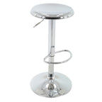 Tabouret de bar réglable en hauteur, finition chromée