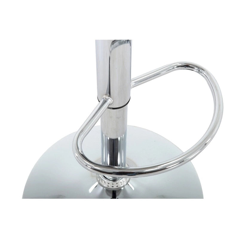 Tabouret de bar réglable en hauteur, finition chromée