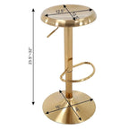 Tabouret de bar réglable en hauteur, finition chromée