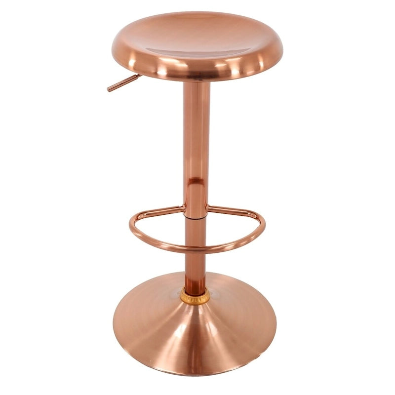 Tabouret de bar réglable en hauteur, finition chromée