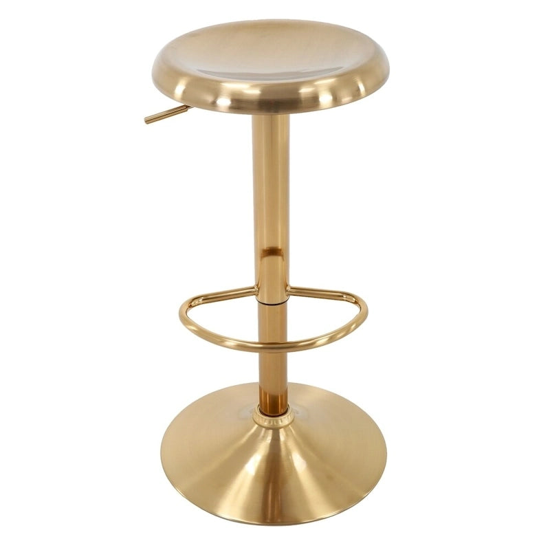 Tabouret de bar réglable en hauteur, finition chromée