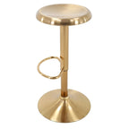 Tabouret de bar réglable en hauteur, finition chromée