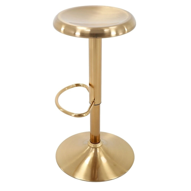 Tabouret de bar réglable en hauteur, finition chromée