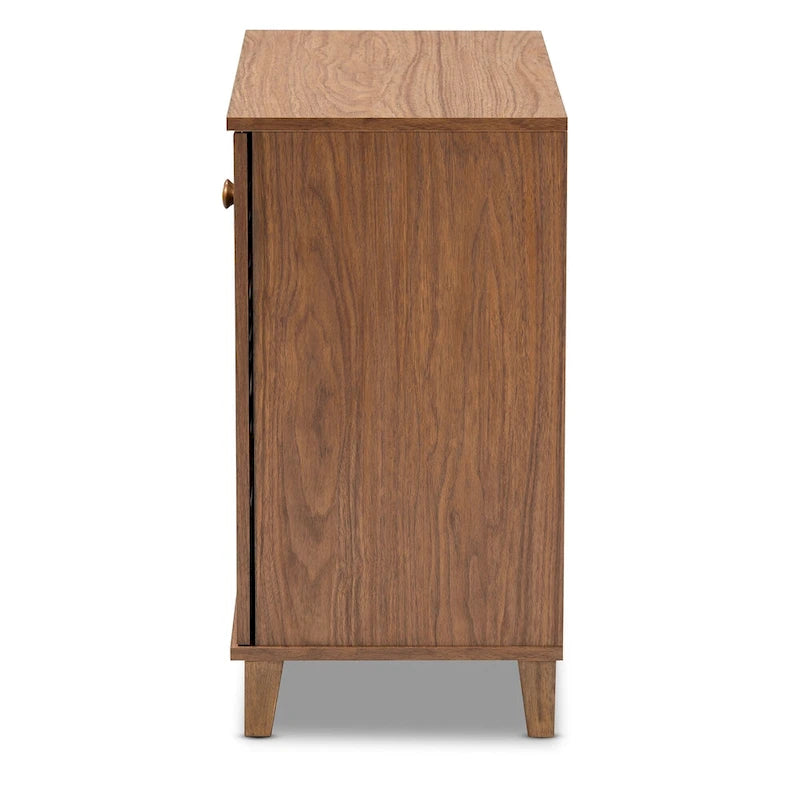 Meuble de rangement pour chaussures à 4 étagères Copper Grove Zdolbuniv Gris foncé