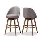 Ensemble de 2 tabourets de bar pivotants Mid-Century Modern
