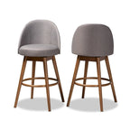 Ensemble de 2 tabourets de bar pivotants Mid-Century Modern