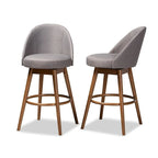 Ensemble de 2 tabourets de bar pivotants Mid-Century Modern
