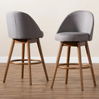 Ensemble de 2 tabourets de bar pivotants Mid-Century Modern