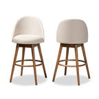 Ensemble de 2 tabourets de bar pivotants Mid-Century Modern