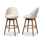 Ensemble de 2 tabourets de bar pivotants Mid-Century Modern