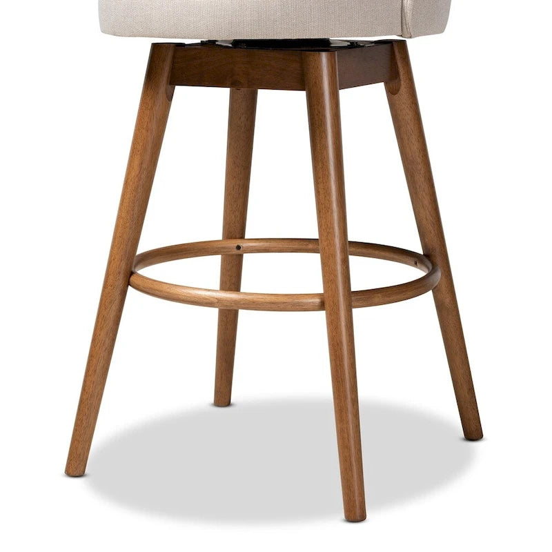 Ensemble de 2 tabourets de bar pivotants Mid-Century Modern