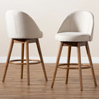 Ensemble de 2 tabourets de bar pivotants Mid-Century Modern