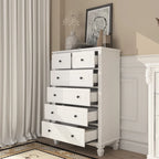 Commode moderne avec 6 tiroirs, en bois, meuble de rangement organisateur