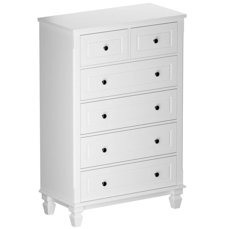 Commode moderne avec 6 tiroirs, en bois, meuble de rangement organisateur