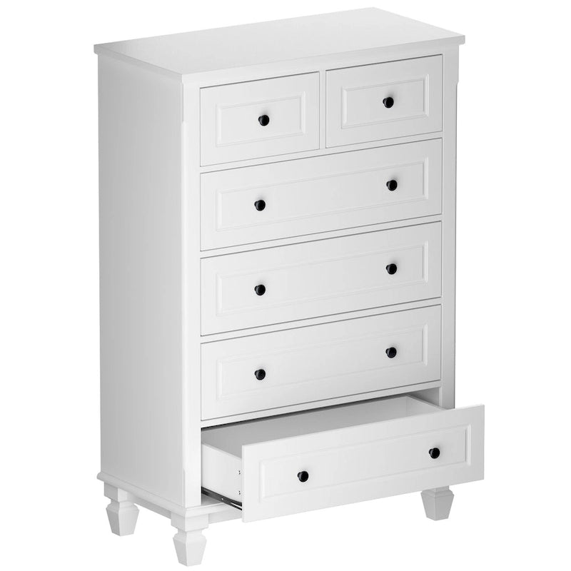 Commode moderne avec 6 tiroirs, en bois, meuble de rangement organisateur