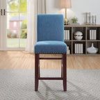 Tabouret de bar Parsons 24 po avec clous décoratifs