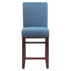 Tabouret de bar Parsons 24 po avec clous décoratifs