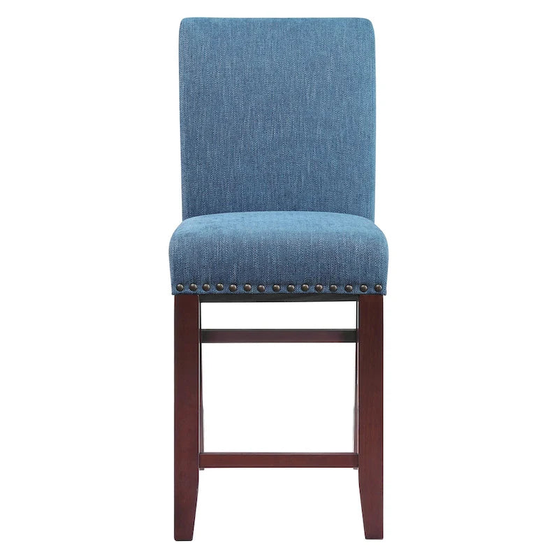 Tabouret de bar Parsons 24 po avec clous décoratifs