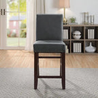 Tabouret de bar Parsons 24 po avec clous décoratifs