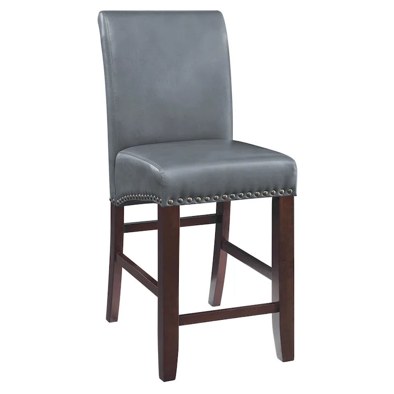 Tabouret de bar Parsons 24 po avec clous décoratifs