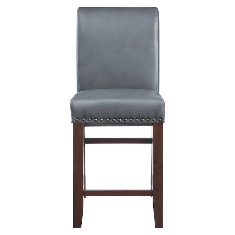 Tabouret de bar Parsons 24 po avec clous décoratifs