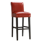 Tabourets de bar hauts Bennett en similicuir rouge (lot de 2)