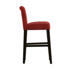 Tabourets de bar hauts Bennett en similicuir rouge (lot de 2)