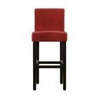 Tabourets de bar hauts Bennett en similicuir rouge (lot de 2)