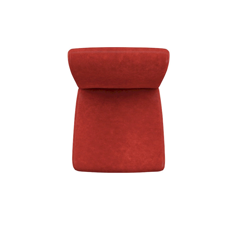 Tabourets de bar hauts Bennett en similicuir rouge (lot de 2)