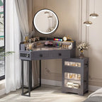 Coiffeuse d'angle avec miroir