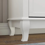 Commode laquée pour chambre à coucher avec tiroirs profonds, commode en bois à 6 tiroirs