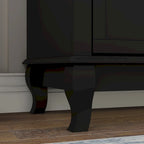 Commode laquée pour chambre à coucher avec tiroirs profonds, commode en bois à 6 tiroirs