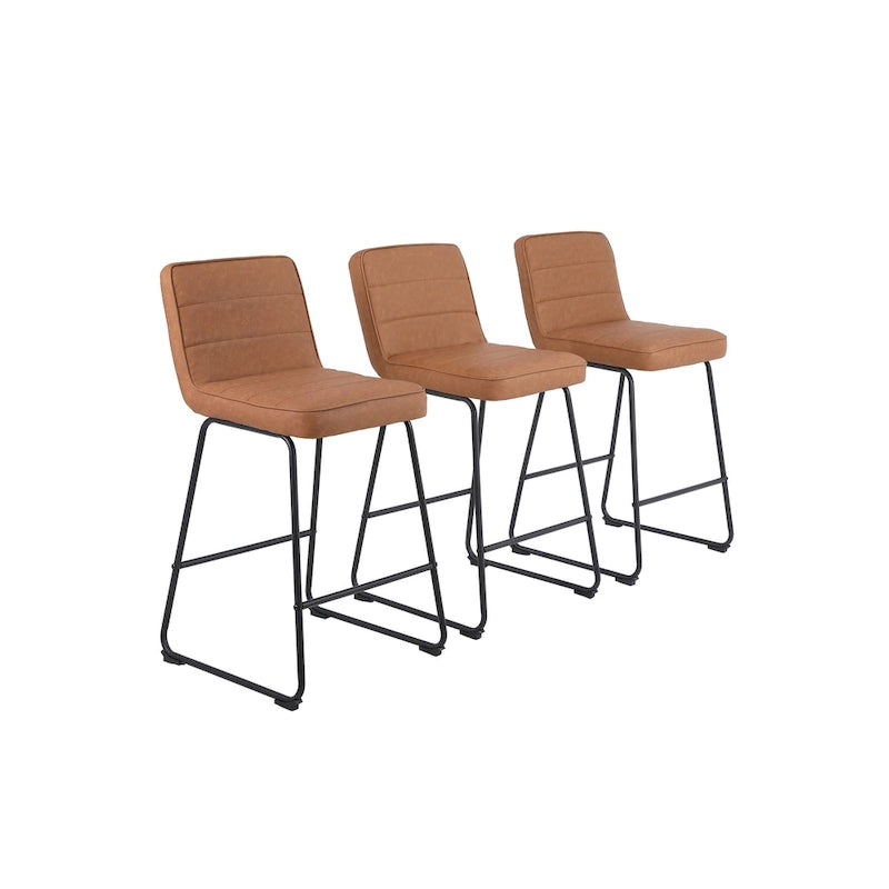 Tabourets de bar modernes rembourrés Lakeview, lot de 3