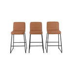 Tabourets de bar modernes rembourrés Lakeview, lot de 3