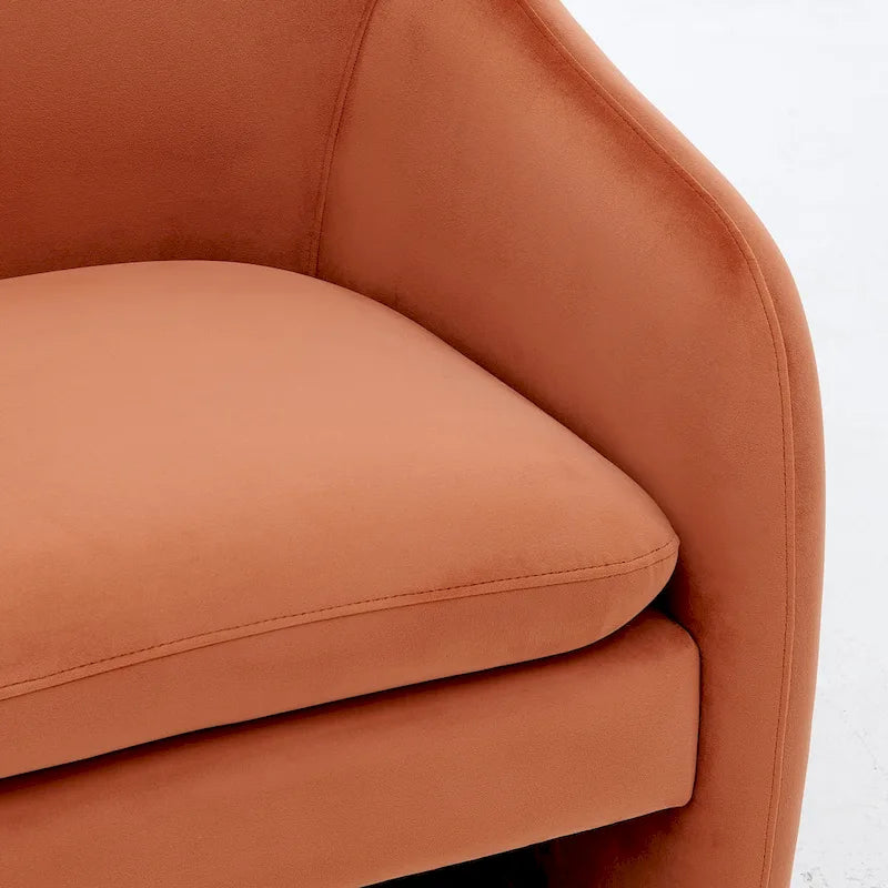 Fauteuil d'appoint en velours Zella