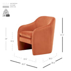 Fauteuil d'appoint en velours Zella
