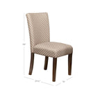 Chaises Parson HomePop motif quadrilobe crème moka (lot de 2)