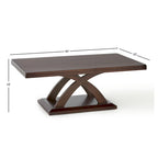 Table basse en bois au fini espresso moderne Avellino de Steve Silver