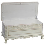 Banc de rangement sculpté en bois Windsor