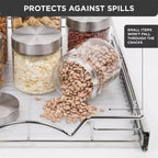 Hold N Storage - Doublure d'étagère en plastique rigide pour étagère coulissante, compatible avec les organiseurs d'armoires coulissants de même taille - Protecteur d'étagère dépoli transparent