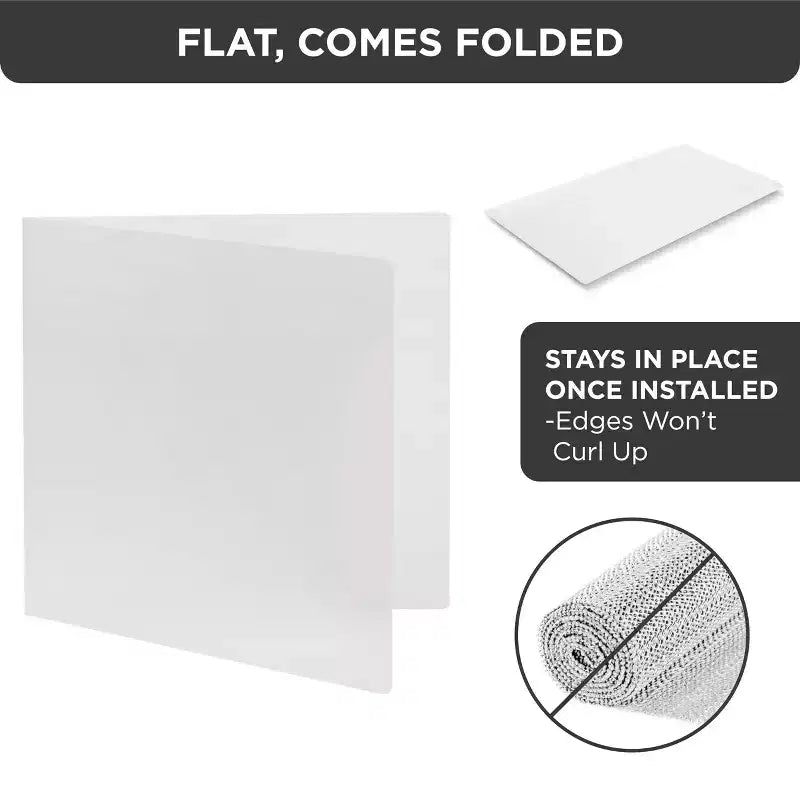 Hold N Storage - Doublure d'étagère en plastique rigide pour étagère coulissante, compatible avec les organiseurs d'armoires coulissants de même taille - Protecteur d'étagère dépoli transparent