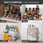 Hold N Storage - Doublure d'étagère en plastique rigide pour étagère coulissante, compatible avec les organiseurs d'armoires coulissants de même taille - Protecteur d'étagère dépoli transparent