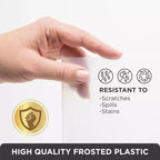 Hold N Storage - Doublure d'étagère en plastique rigide pour étagère coulissante, compatible avec les organiseurs d'armoires coulissants de même taille - Protecteur d'étagère dépoli transparent