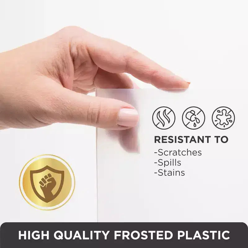 Hold N Storage - Doublure d'étagère en plastique rigide pour étagère coulissante, compatible avec les organiseurs d'armoires coulissants de même taille - Protecteur d'étagère dépoli transparent