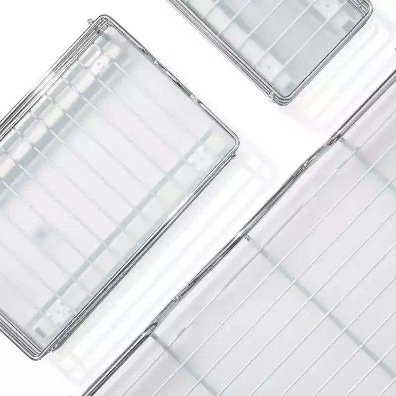 Hold N Storage - Doublure d'étagère en plastique rigide pour étagère coulissante, compatible avec les organiseurs d'armoires coulissants de même taille - Protecteur d'étagère dépoli transparent
