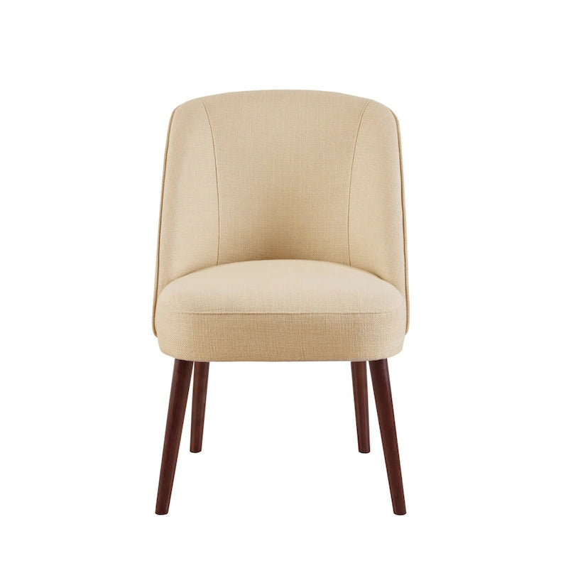 Chaise de salle à manger à dossier arrondi Madison Park Larkin Natural - 22,25l x 24,5p x 34,6h