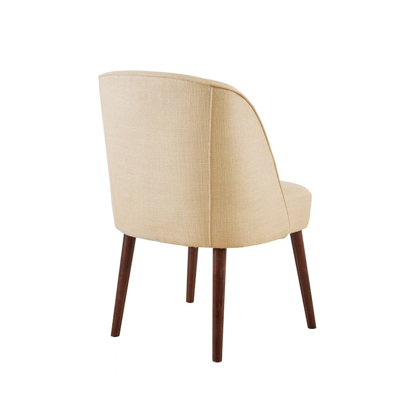 Chaise de salle à manger à dossier arrondi Madison Park Larkin Natural - 22,25l x 24,5p x 34,6h