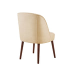 Chaise de salle à manger à dossier arrondi Madison Park Larkin Natural - 22,25l x 24,5p x 34,6h